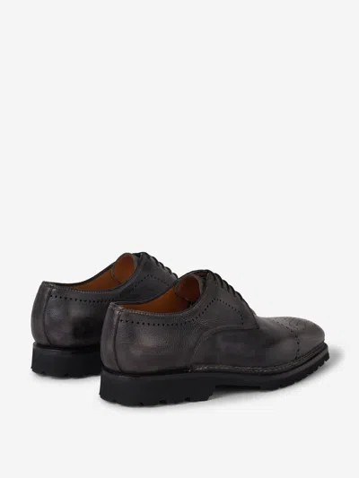 Shop Bontoni Lace-up Brogue Shoes In Black