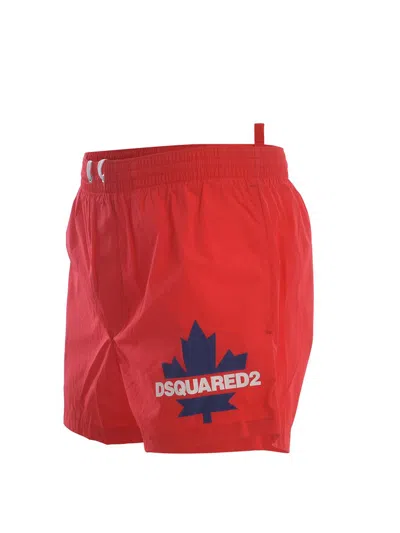 Shop Dsquared2 Swimsuit In Red