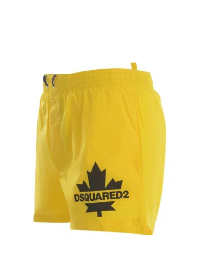 Shop Dsquared2 Swimsuit In Yellow