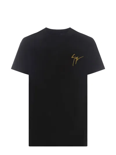 Shop Giuseppe Zanotti T-shirt In Black