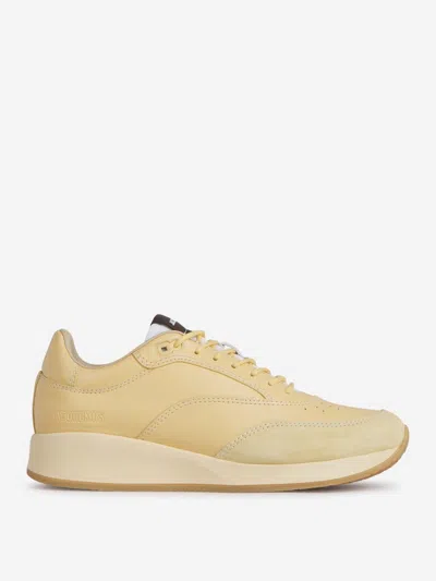 Shop Jacquemus Sneakers La Daddy In Nylon Tongue With Contrast Logo Label