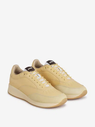 Shop Jacquemus Sneakers La Daddy In Nylon Tongue With Contrast Logo Label