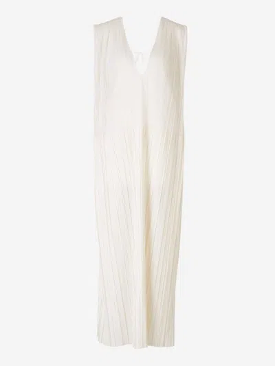 Shop Jil Sander Pleated Maxi Dress In Oversized Design