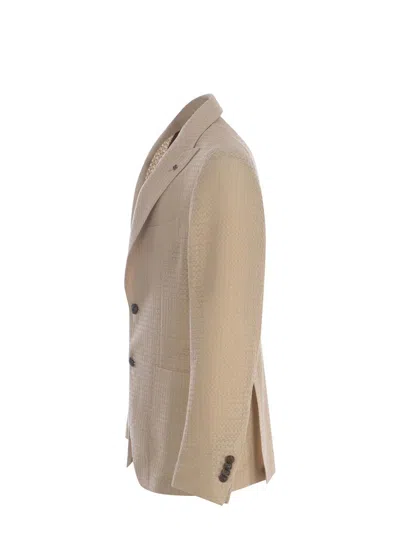 Shop Tagliatore Single-breasted Jacket In Beige