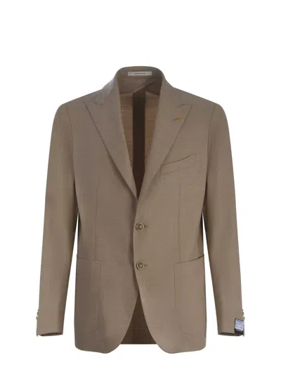 Shop Tagliatore Single-breasted Jacket In Beige