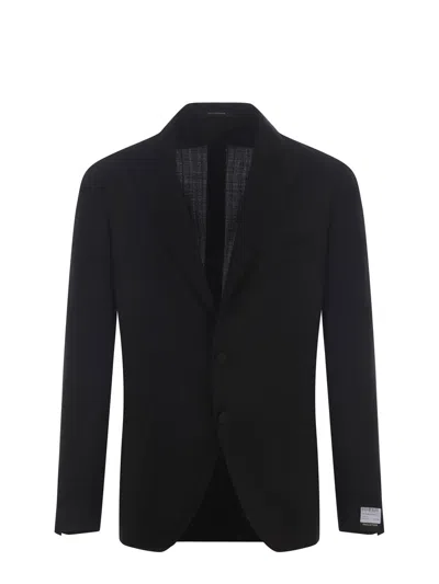 Tagliatore Jacket  Made Of Fresh Wool In Black