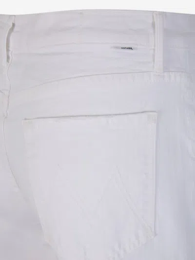 Shop Mother Wide Leg Jeans In White
