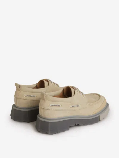 Off-white Beige Suede Boat Shoe In Beige