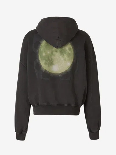 Shop Off-white Super Moon Hoodie In Black