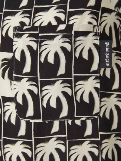 Shop Palm Angels Palm Trees Graphic Shirt In Black