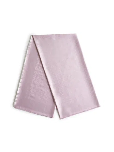 Shop Givenchy Silk Scarfs In Old Pink Fils Argent