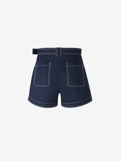 Shop Simkhai Lourie Shorts In Contrast Stitching Detail