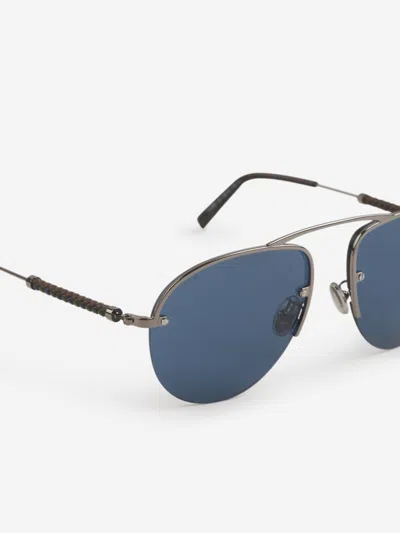 Shop Tod's Aviator Sunglasses In Light Grey