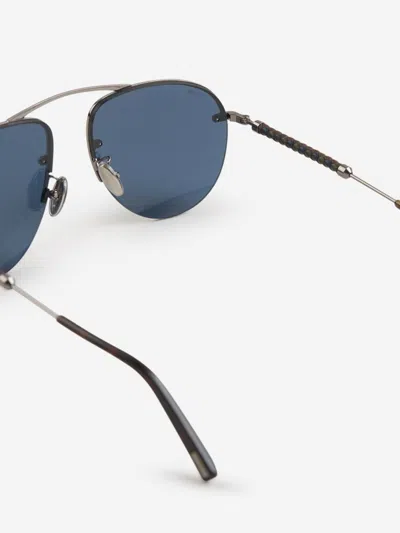 Shop Tod's Aviator Sunglasses In Light Grey