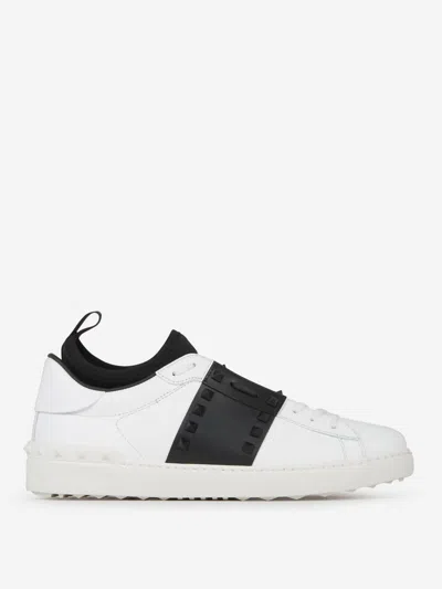 Shop Valentino Garavani Technical Rockstud Trainers In White