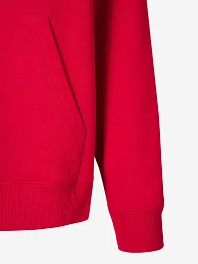 Shop Valentino Tonal Graphic Hoodie In Red