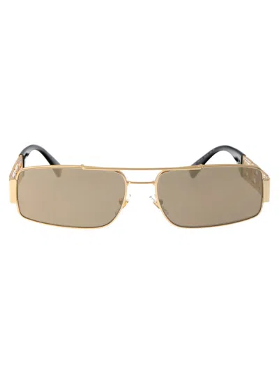 Shop Versace Sunglasses In 10025a Gold