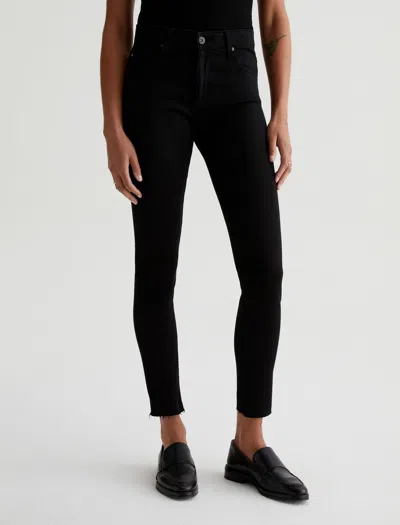 Shop Ag Jeans Farrah Skinny Ankle In Black Ink