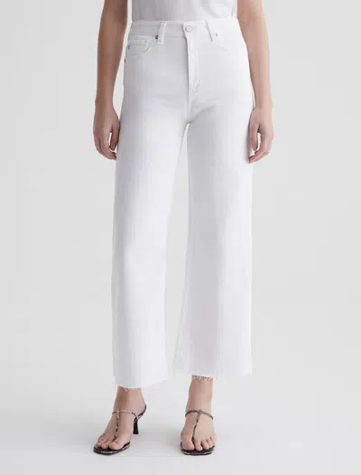 Shop Ag Jeans Saige Wide Leg Crop In Modern White
