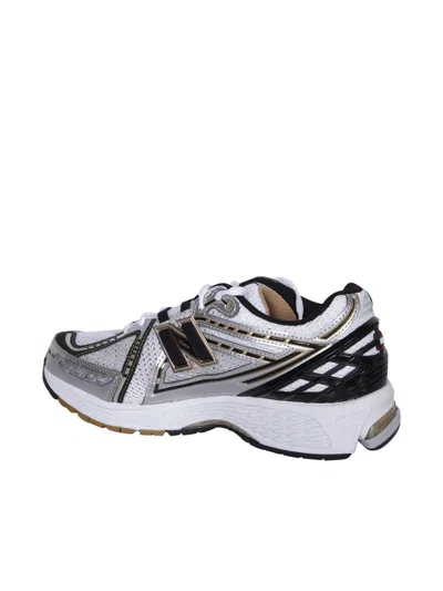 New Balance Sneaker 1906rer Silver Metallic/black/sea Salt In White