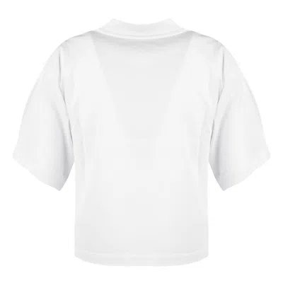 Shop Autry White Cropped Cotton Jersey T-shirt