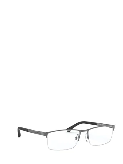 Shop Emporio Armani Eyeglasses In Matte Gunmetal