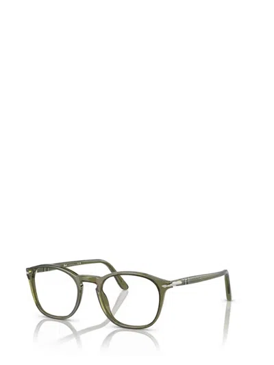 Shop Persol Eyeglasses In Olive Transparent