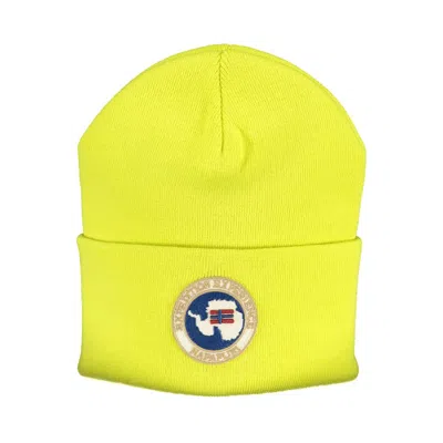 Shop Napapijri Yellow Acrylic Hats & Cap