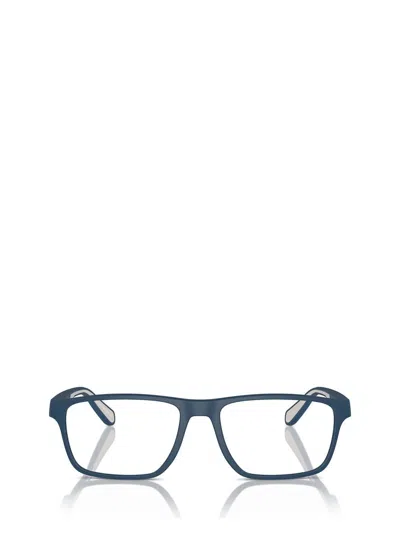 Shop Emporio Armani Eyeglasses In Matte Blue