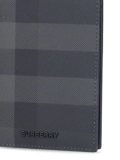 Shop Burberry Wallets In Grey