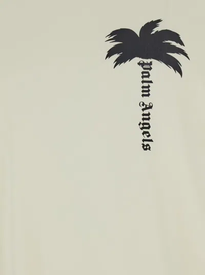 Shop Palm Angels The Palm Tee Off White Black