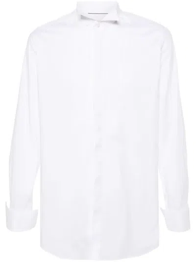 Tintoria Mattei Slim Fit Cotton Shirt In White