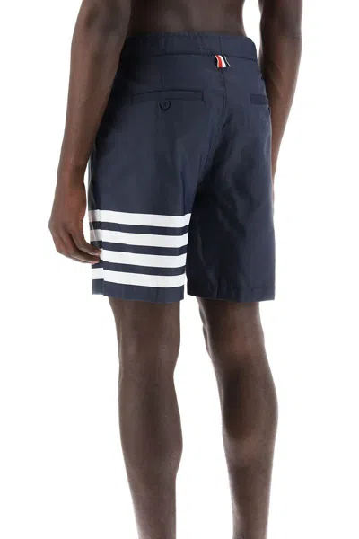 Thom Browne 4-bar Board Shorts In Blue