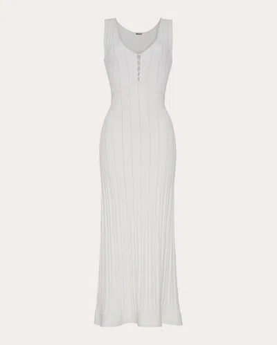 Shop Adam Lippes Women's Mysa Ladder Knit Dress In White