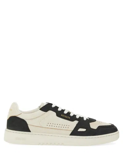 Shop Axel Arigato 'dice Lo' Black And Beige Two-tone Sneakers In Calf Leather Man