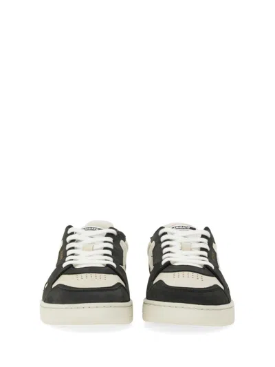 Shop Axel Arigato 'dice Lo' Black And Beige Two-tone Sneakers In Calf Leather Man