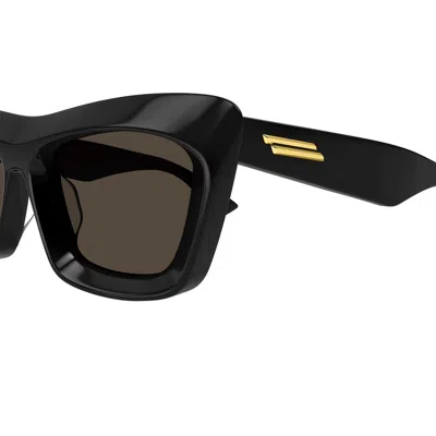Shop Bottega Veneta Sunglasses In Black Black Brown