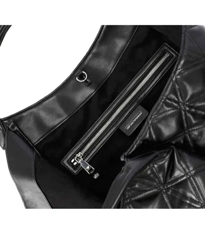 Shop Emporio Armani Quilted Medium Tote Bag In Black