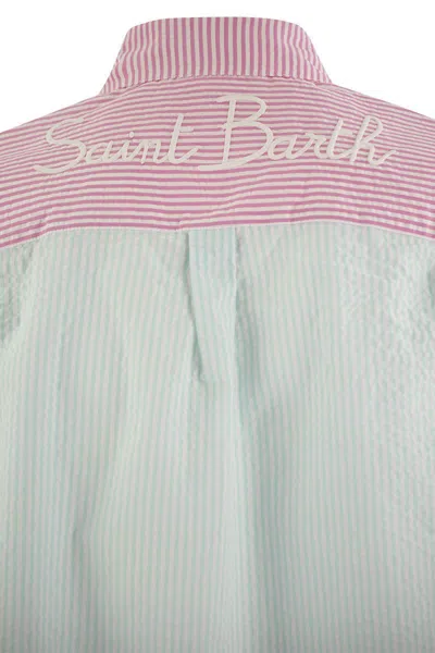 Shop Mc2 Saint Barth Brigitte - Shirt With Striped Pattern In Multicolor