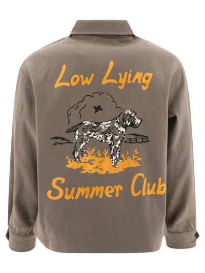 Shop Bode "low Lying Smmer Club" Jacket In Grey