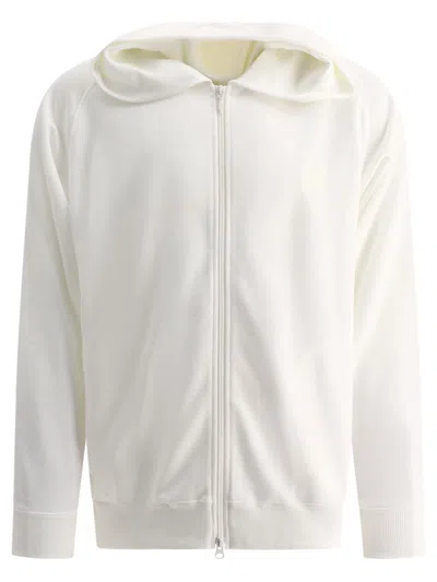 Needles Hooded Sweatshirt Embroidered Zip In White