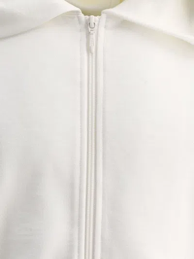 Needles Hooded Sweatshirt Embroidered Zip In White