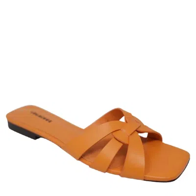 Lola Cruz Women's Grosella Flat Slide In Mandarine In Multi