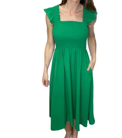 Shop Oddi Kelly Midi Dress In Green