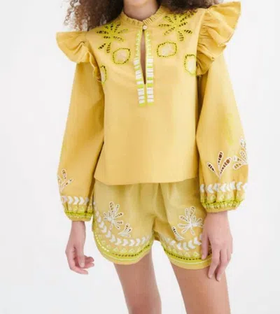 Chufy Henry Embroidered Shorts Soumy Olive In Multi
