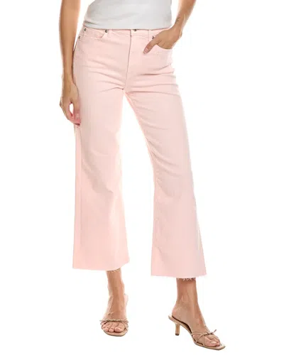 Shop 7 For All Mankind Cropped Alexa Rosewater Wide Jean In Pink