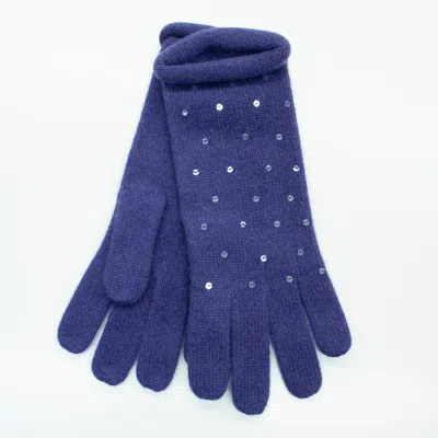 Shop Portolano Gloves With Sequins In Purple