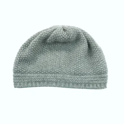 Portolano Cashmere Stitched Beanie In Grey