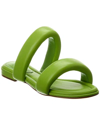 Shop Alexandre Birman Lilla Leather Sandal In Green