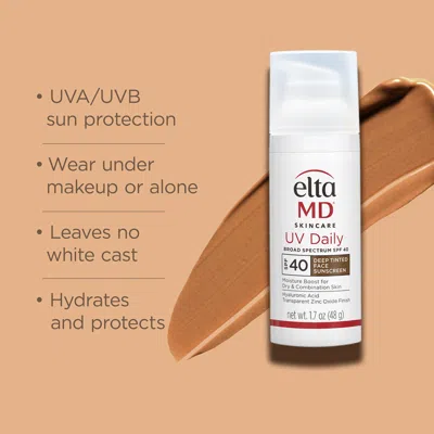 Eltamd Uv Daily Tinted Broad-spectrum Facial Sunscreen Spf 40 In Deep